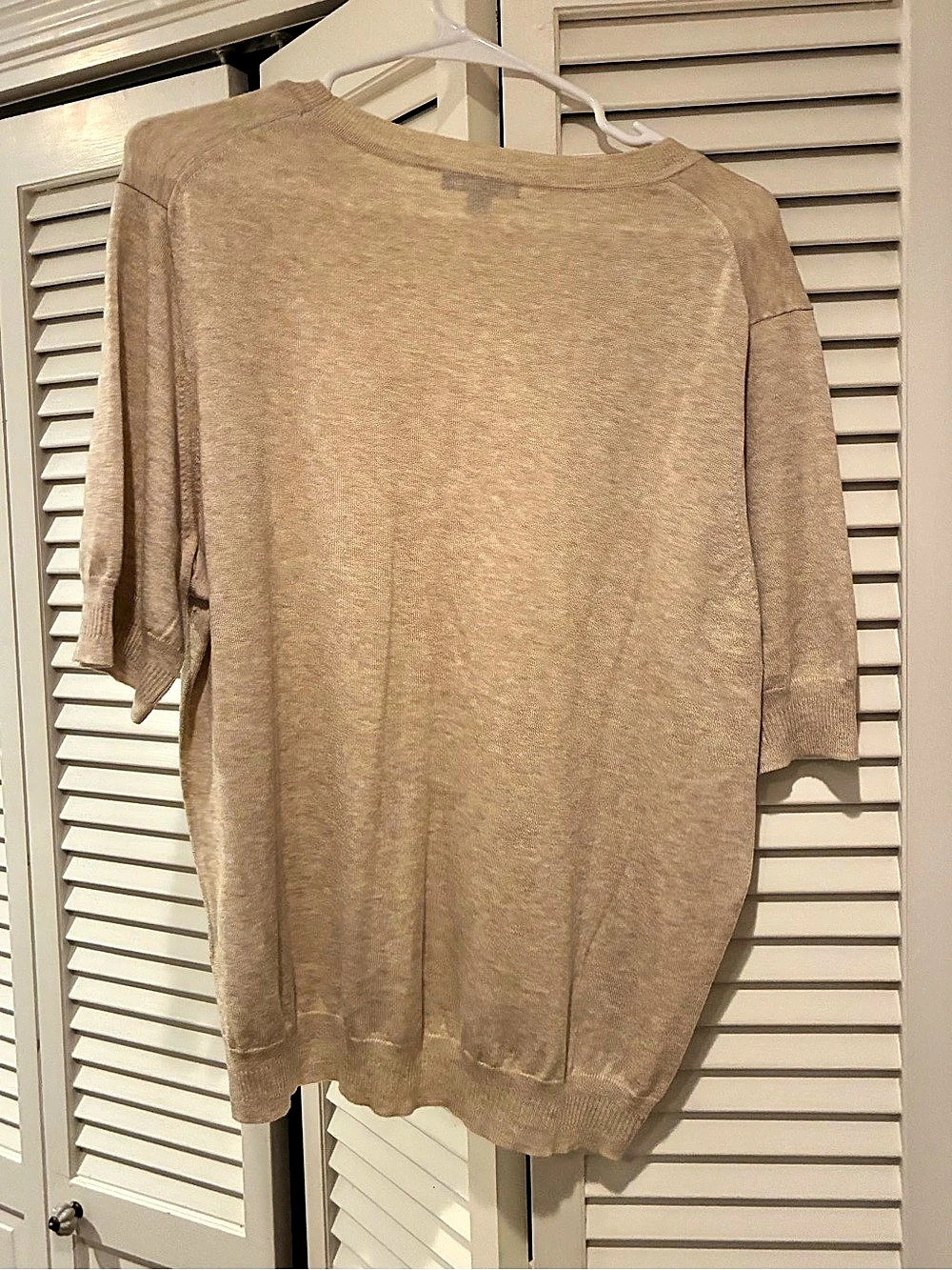 J.Crew Neck Sweater Beige XXL Like New - Picture 2 of 3